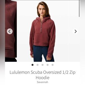 Lululemon Scuba Oversized 1/2 Zip Hoodie